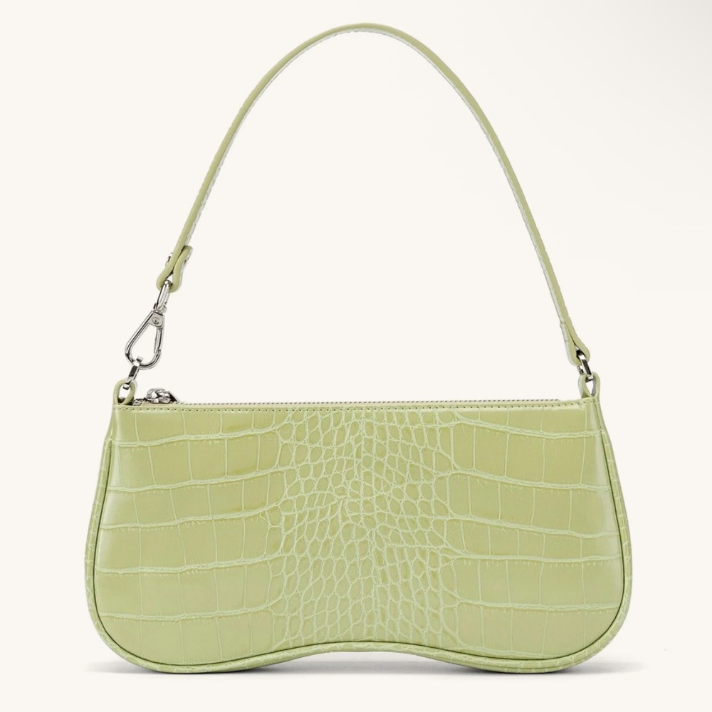 JW PEI Eva Shoulder Bag - Sage Green Croc